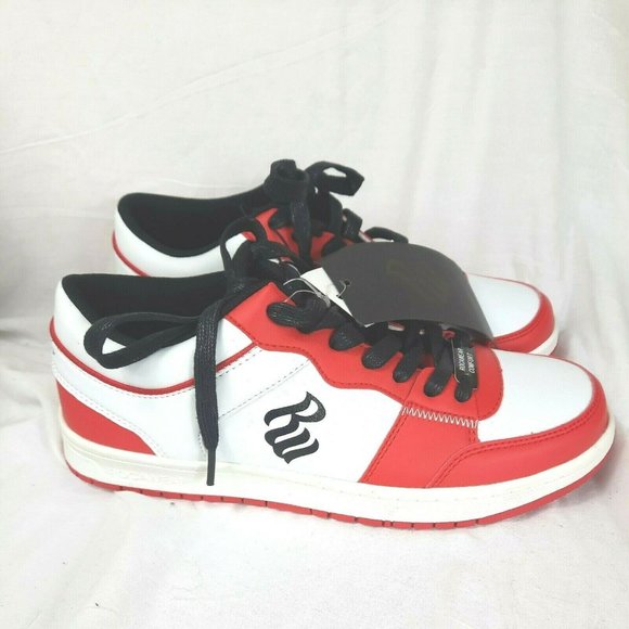 Rocawear Other - Rocawear Mens Comfort Leather Shoes Sneakers Size 8 Red White Black Low NEW